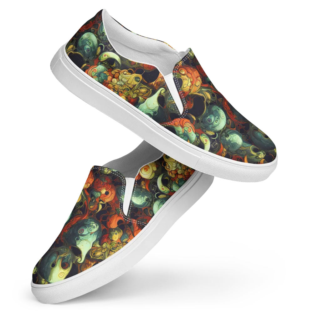 Midnight Mutants on Women's Slip-On Canvas Shoes — Front