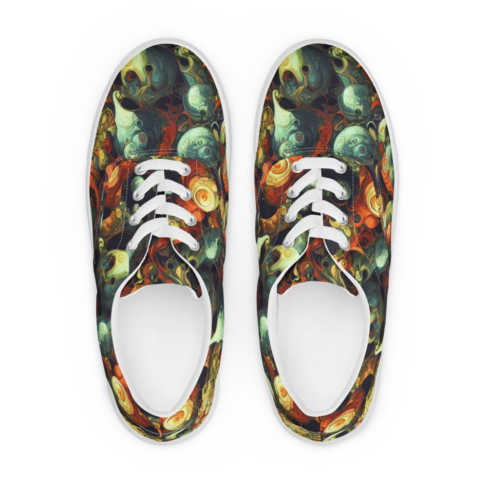 Midnight Mutants on Men's Lace-Up Canvas Shoes — Front