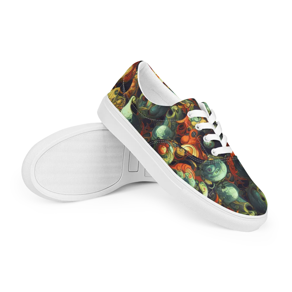 Midnight Mutants on Men's Lace-Up Canvas Shoes — Right Front