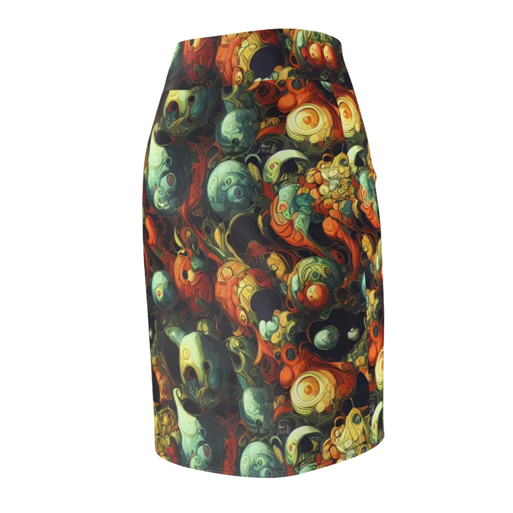Midnight Mutants on Pencil Skirt — Back Side