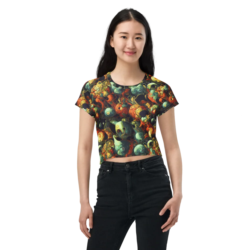 Midnight Mutants on Crop Tee — Front
