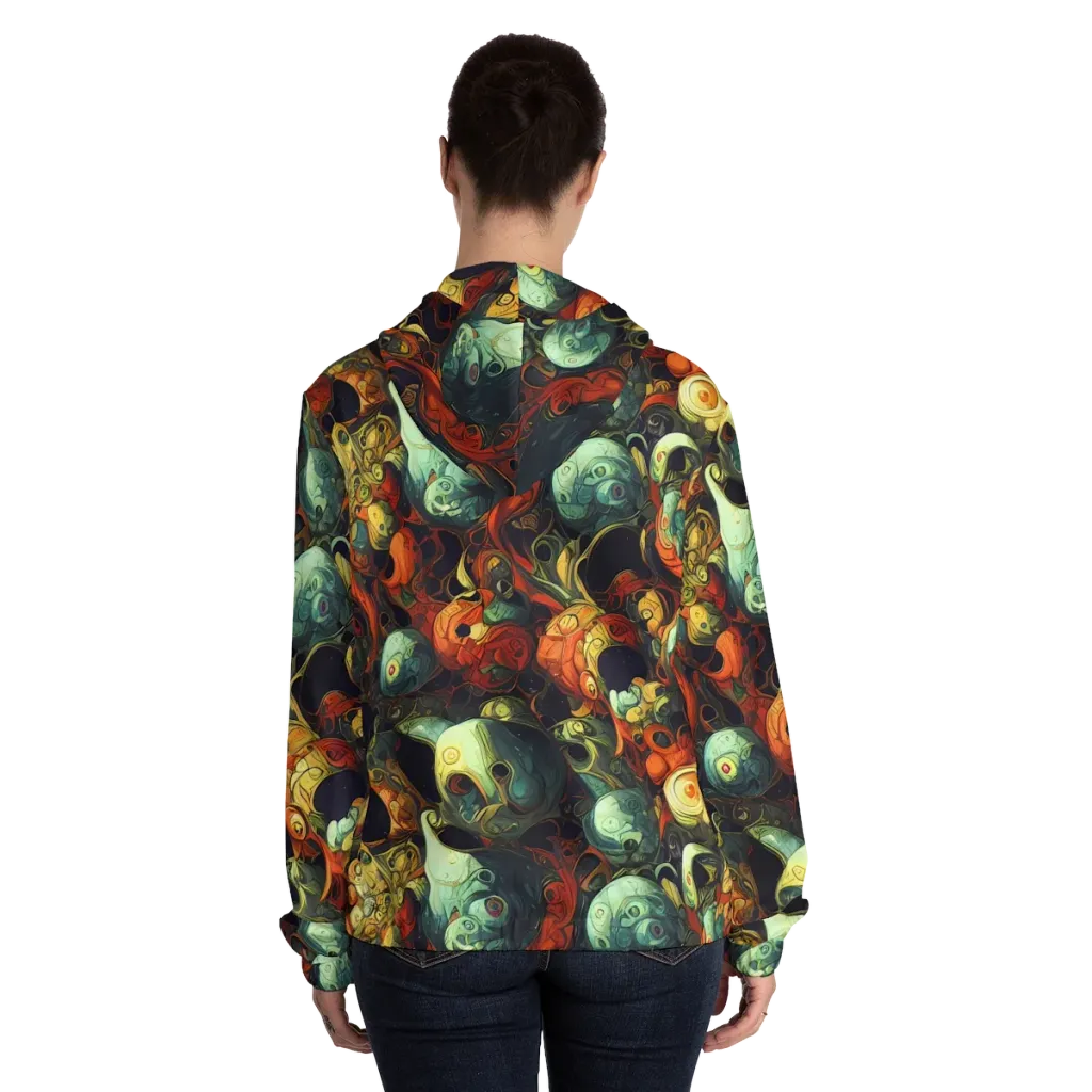 Midnight Mutants on Women's Full-Zip Hoodie — Back On Person