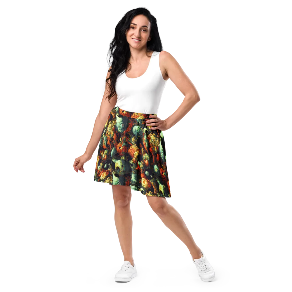 Midnight Mutants on Skater Skirt — Front