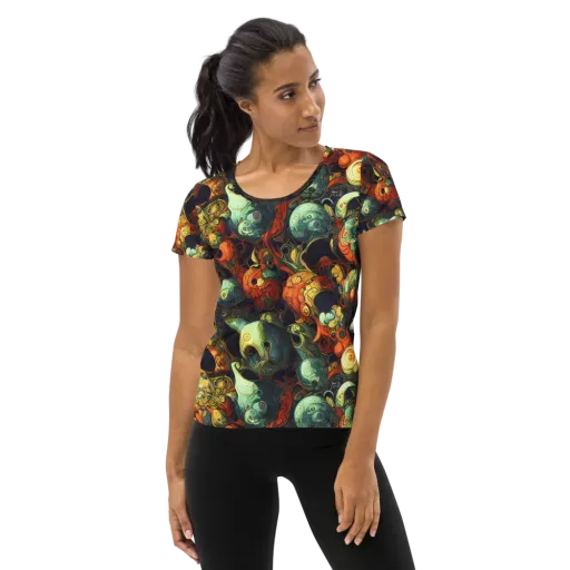 Midnight Mutants on a Women's Athletic T-Shirt