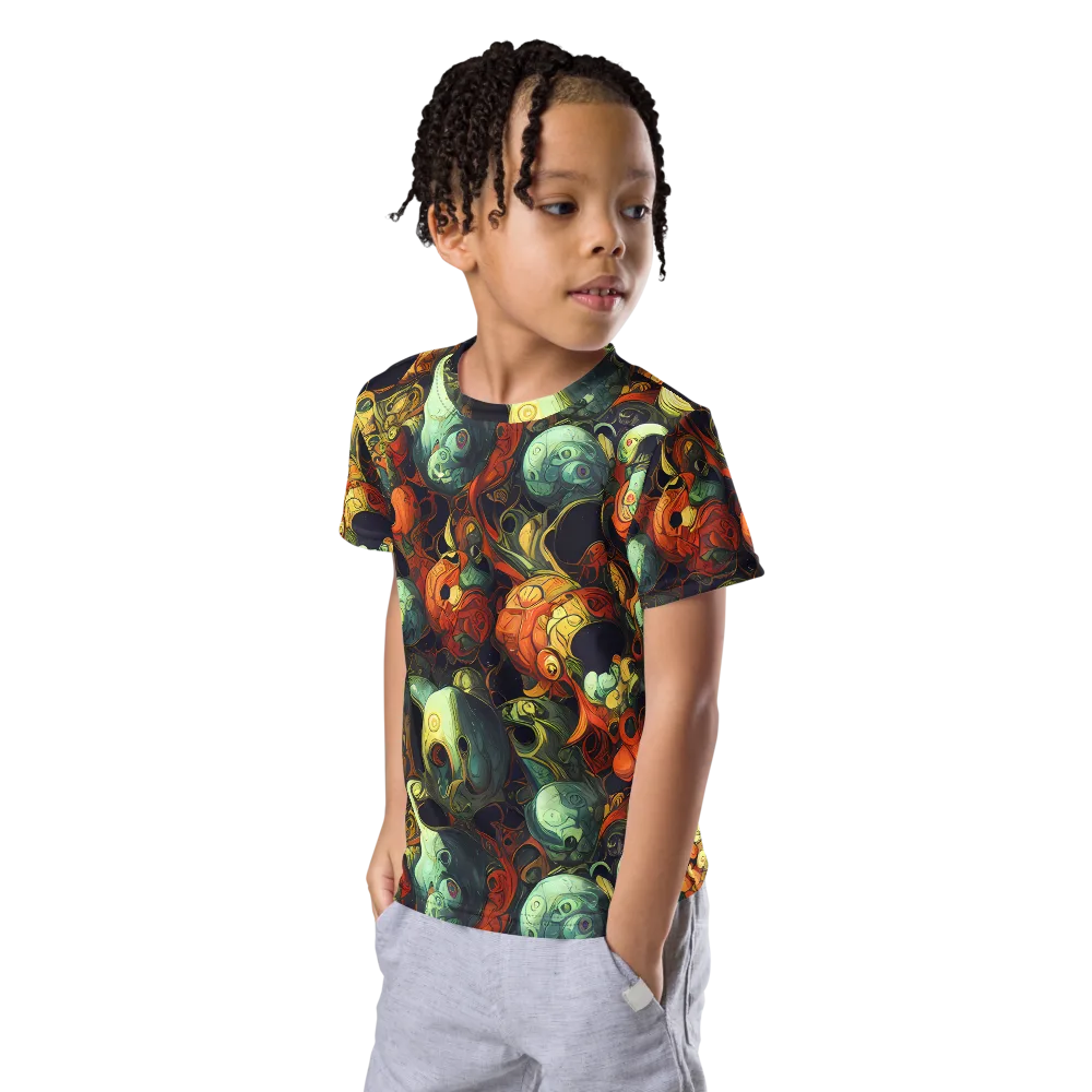 Midnight Mutants on Kids Crew Neck T-Shirt — Left Front