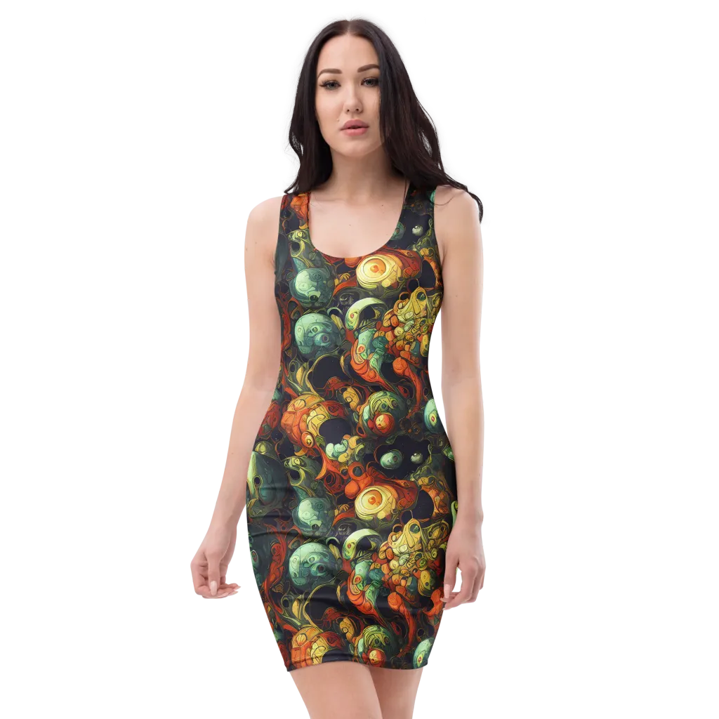 Midnight Mutants on Bodycon Dress — Front