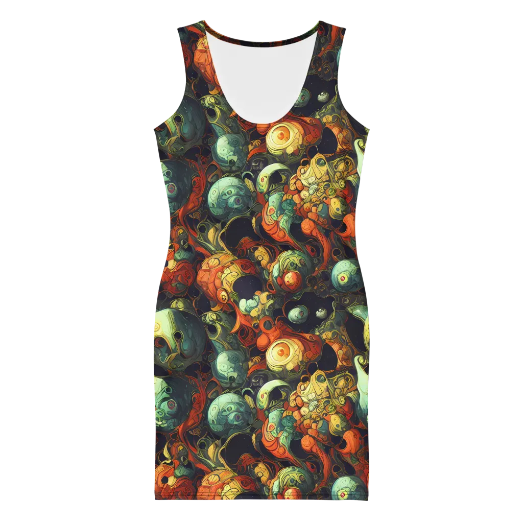 Midnight Mutants on Bodycon Dress — Front