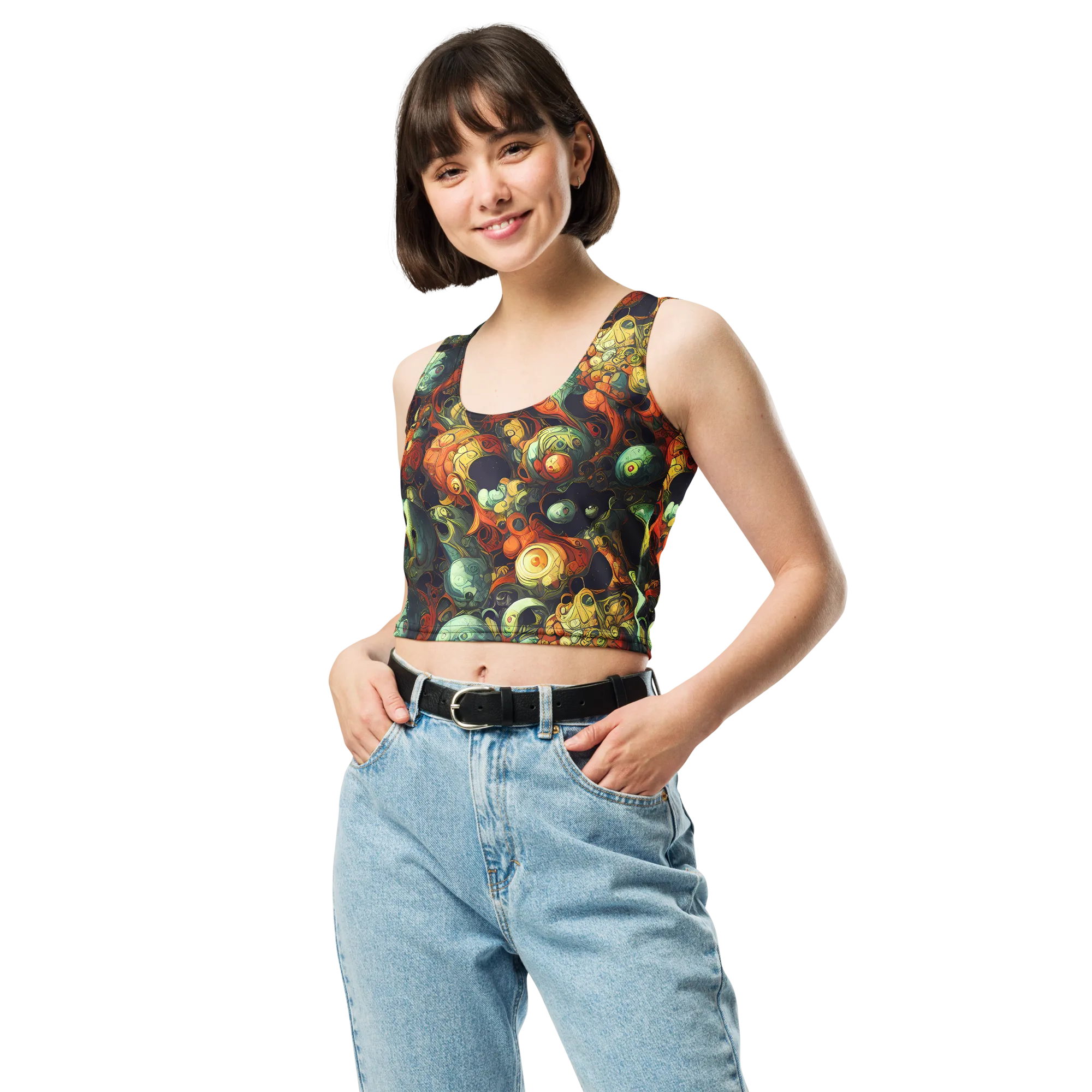 Midnight Mutants on Crop Top — Front