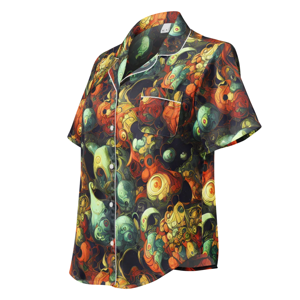Midnight Mutants on Women's Short Sleeve Pajama Top — Left Front
