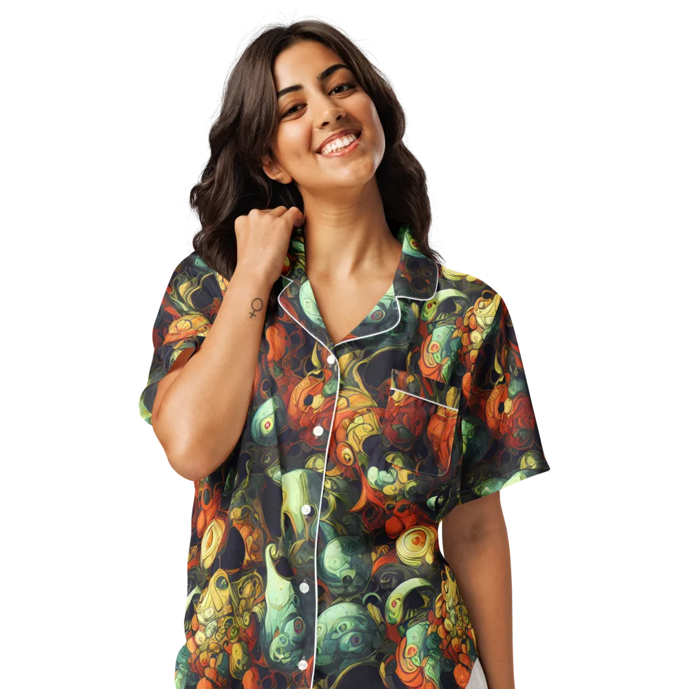 Midnight Mutants on Women's Short Sleeve Pajama Top — Front