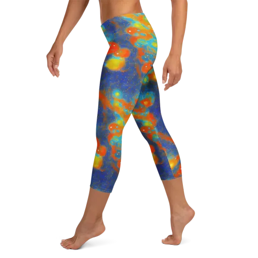 Orbital Bloom on a Capri Leggings