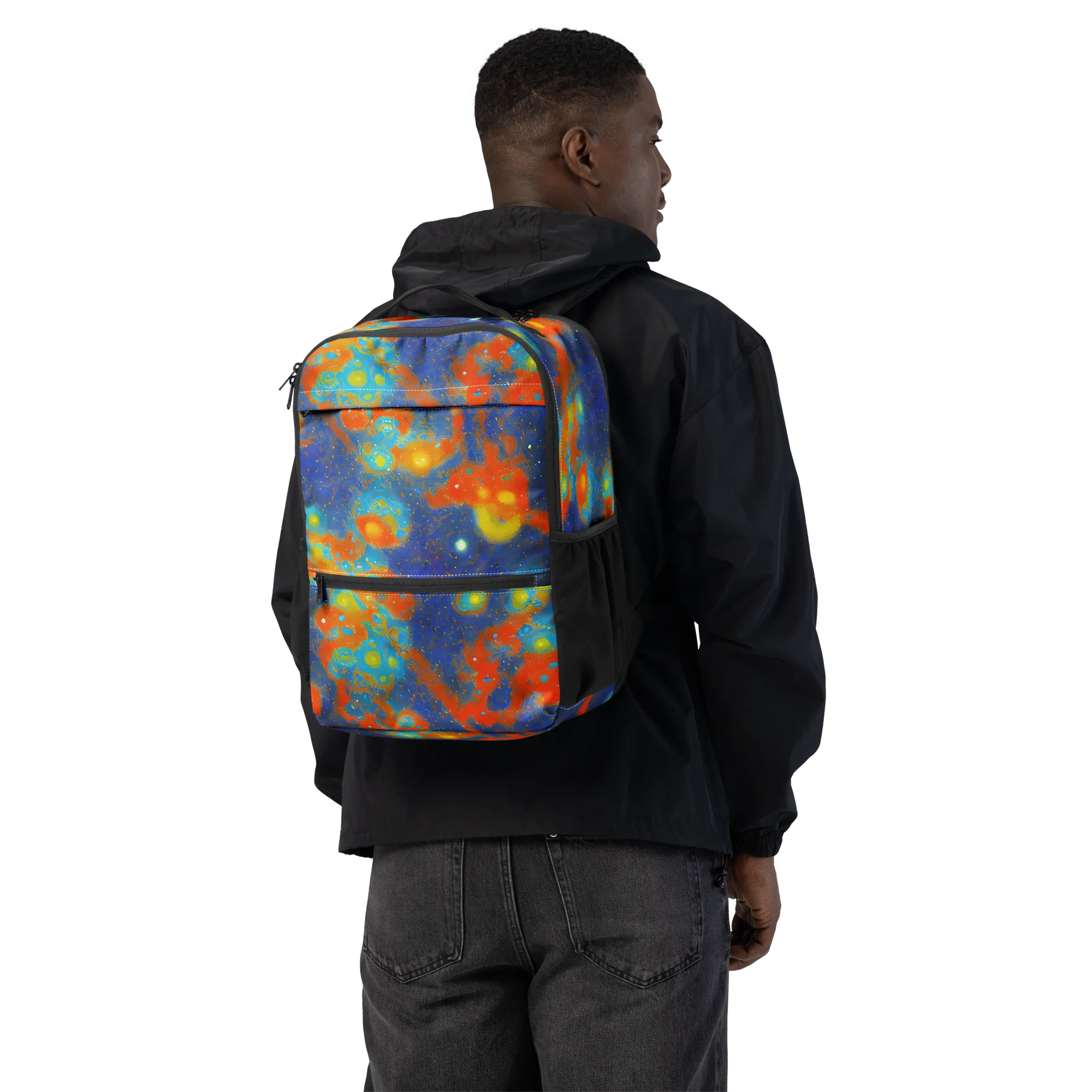 Orbital Bloom on Utility Backpack — Back
