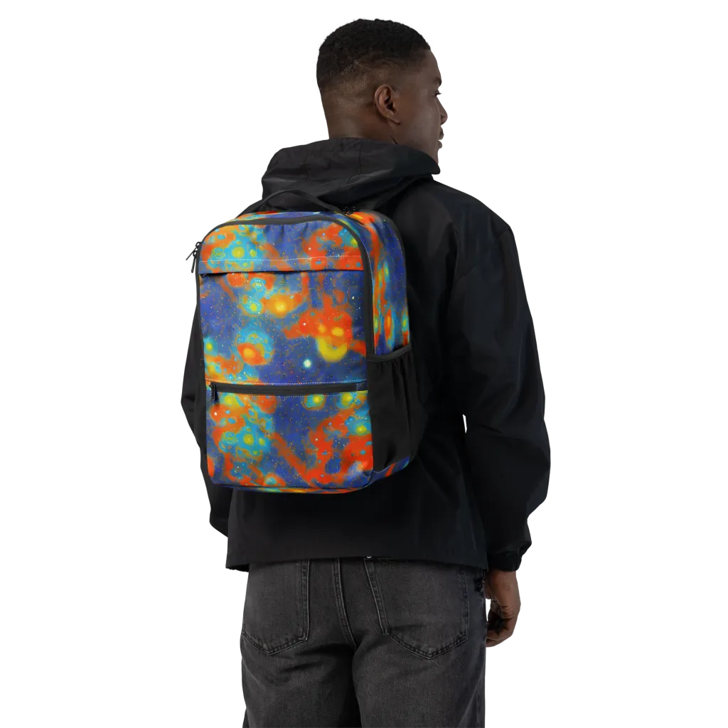 Orbital Bloom on Utility Backpack — Back