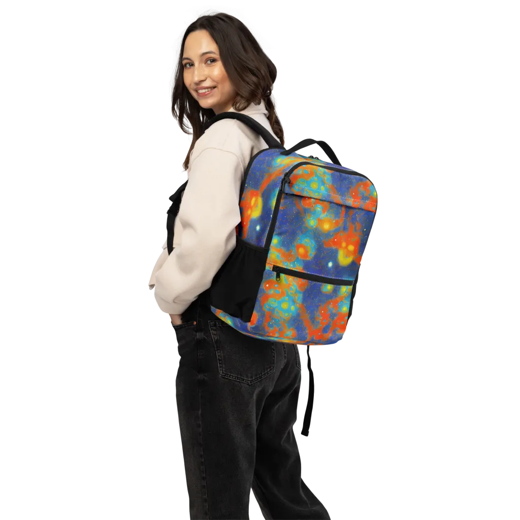 Orbital Bloom on Utility Backpack — Back