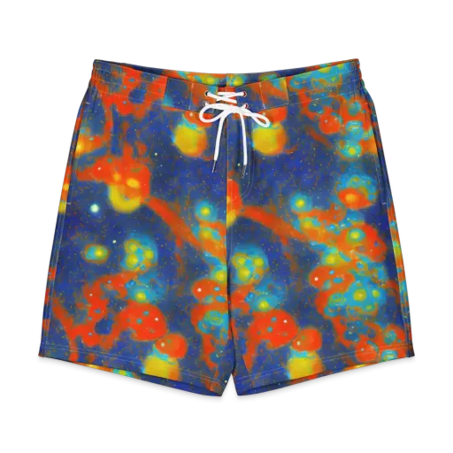Orbital Bloom on a Men's Board Shorts