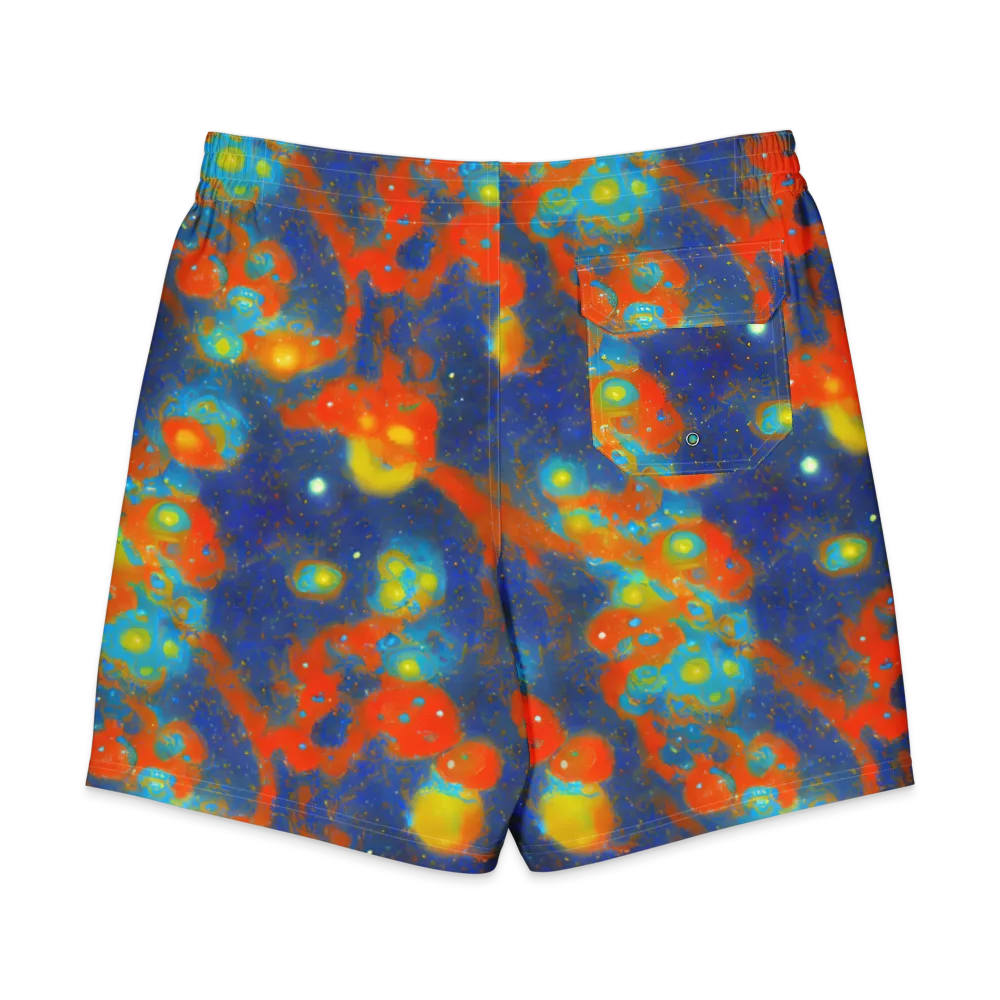 Orbital Bloom on Men's Board Shorts — Back