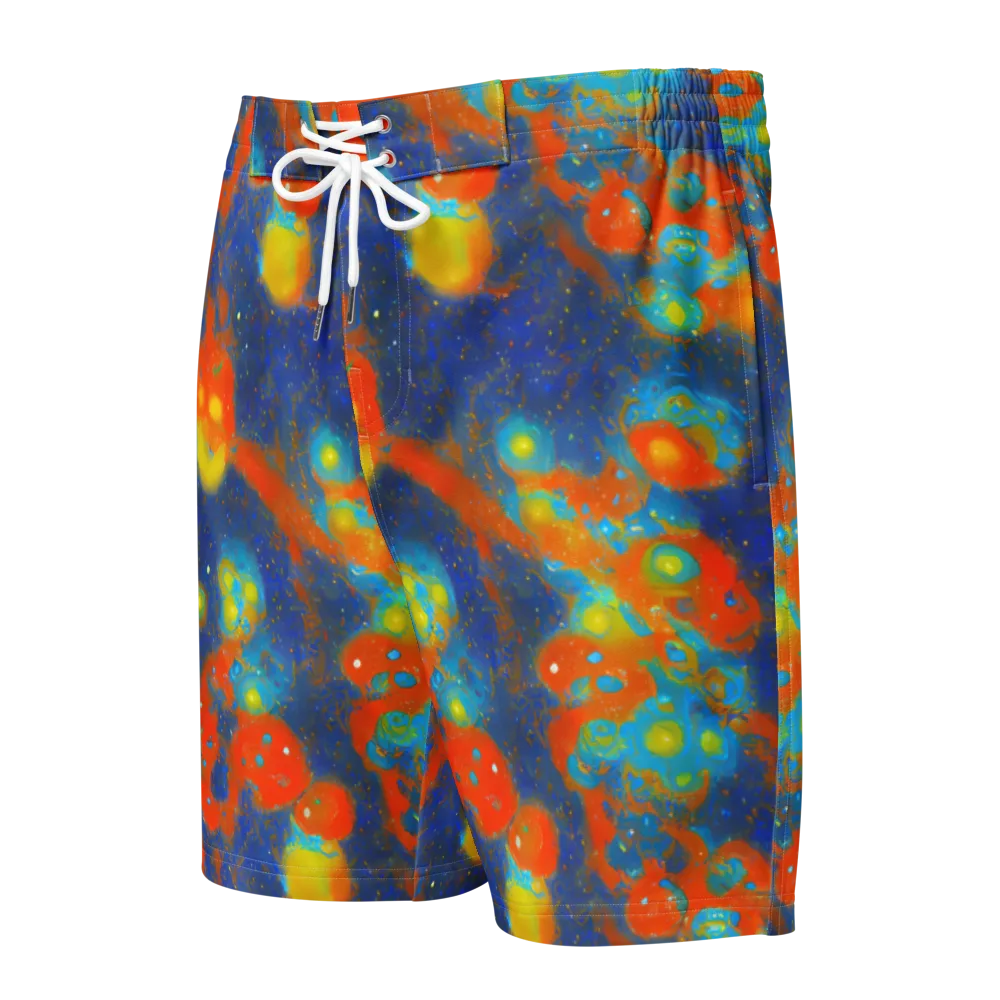 Orbital Bloom on Men's Board Shorts — Front