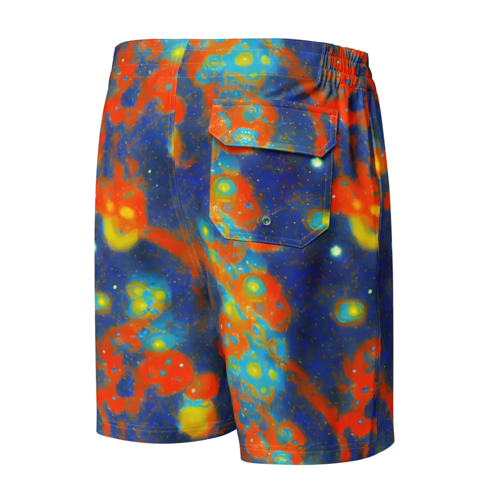 Orbital Bloom on Men's Board Shorts — Back