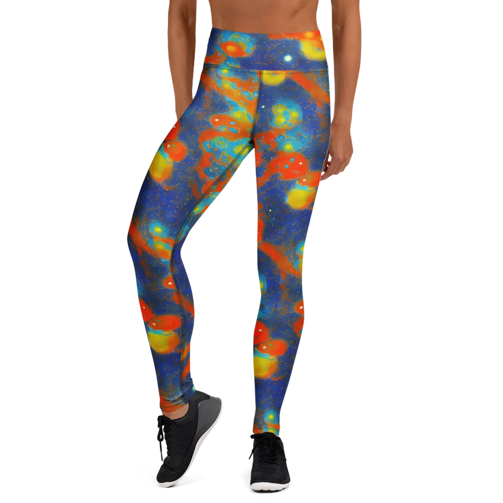 Orbital Bloom on Yoga Leggings — Front