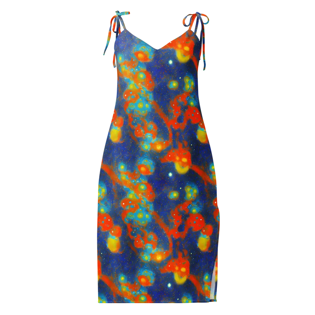 Orbital Bloom on Slip Dress — Front