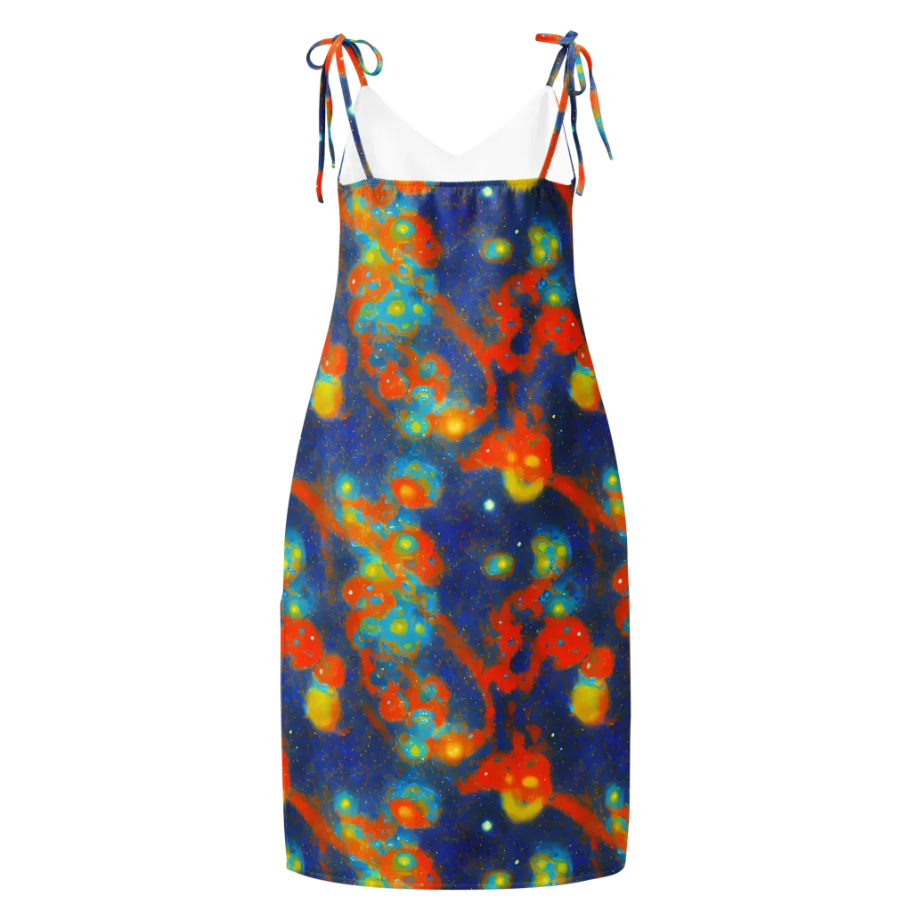Orbital Bloom on Slip Dress — Back