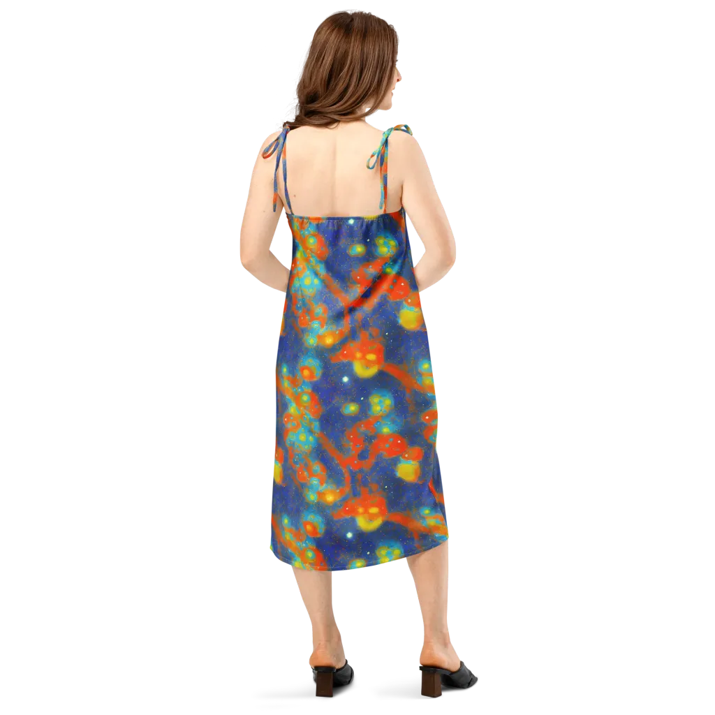 Orbital Bloom on Slip Dress — Back