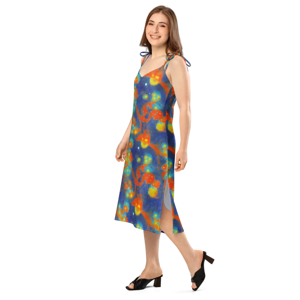 Orbital Bloom on Slip Dress — Left Front