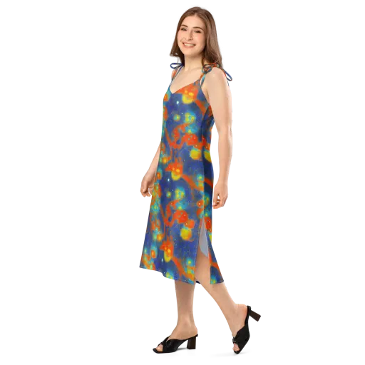 Orbital Bloom on a Slip Dress