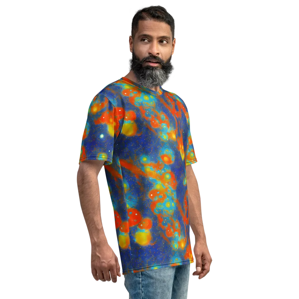 Orbital Bloom on Men's Crew Neck T-Shirt — Right