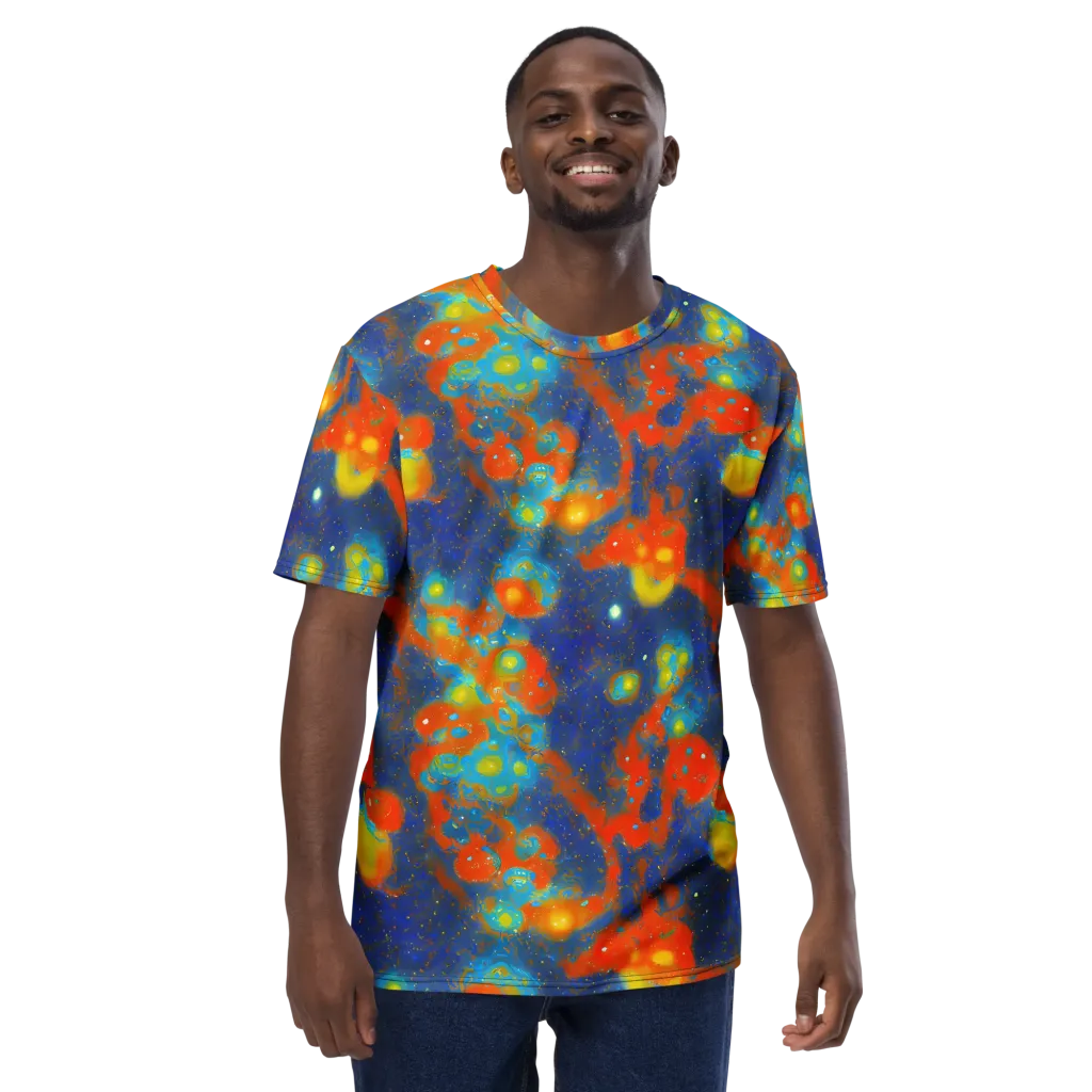 Orbital Bloom on Men's Crew Neck T-Shirt — Front