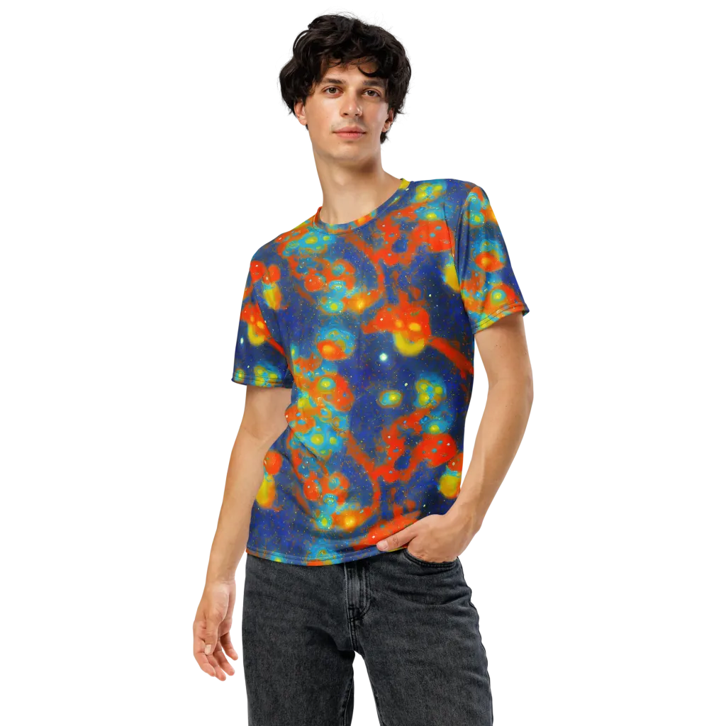 Orbital Bloom on Men's Crew Neck T-Shirt — Front