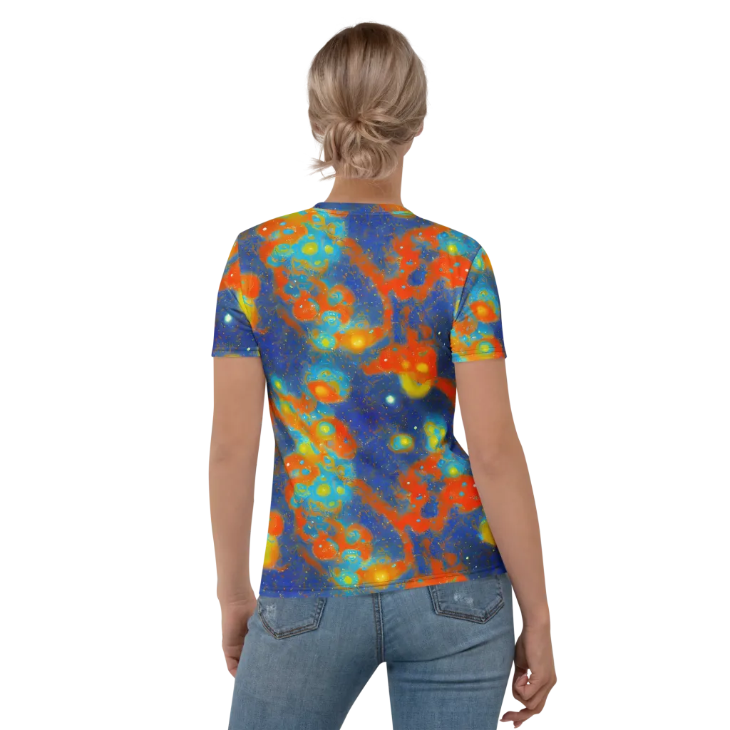 Orbital Bloom on Women's Crew Neck T-Shirt — Back