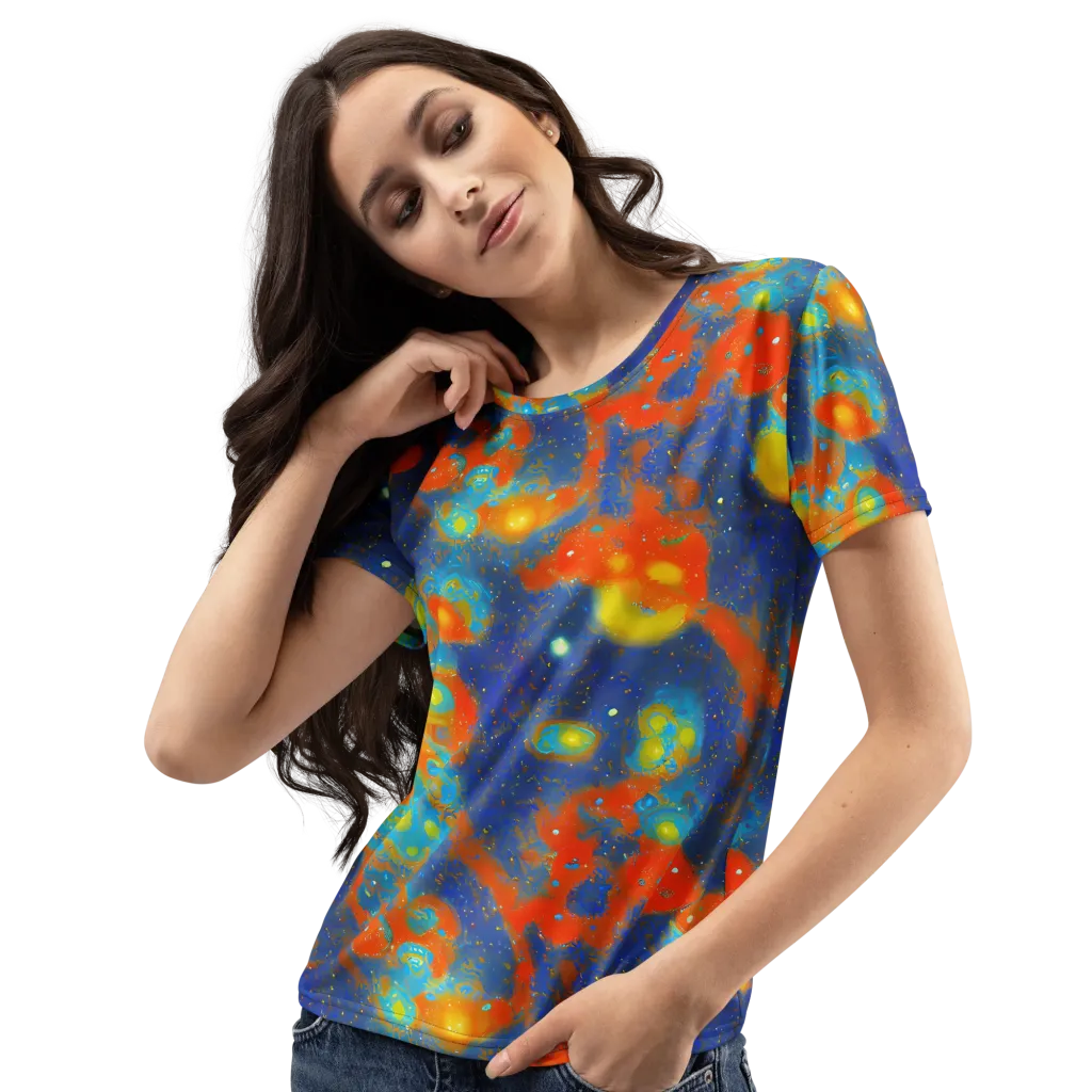 Orbital Bloom on Women's Crew Neck T-Shirt — Left Front