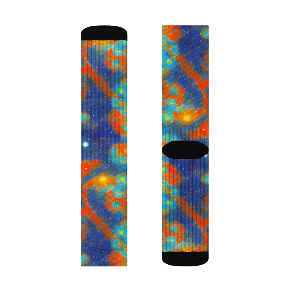 Orbital Bloom on Socks — Left Sock