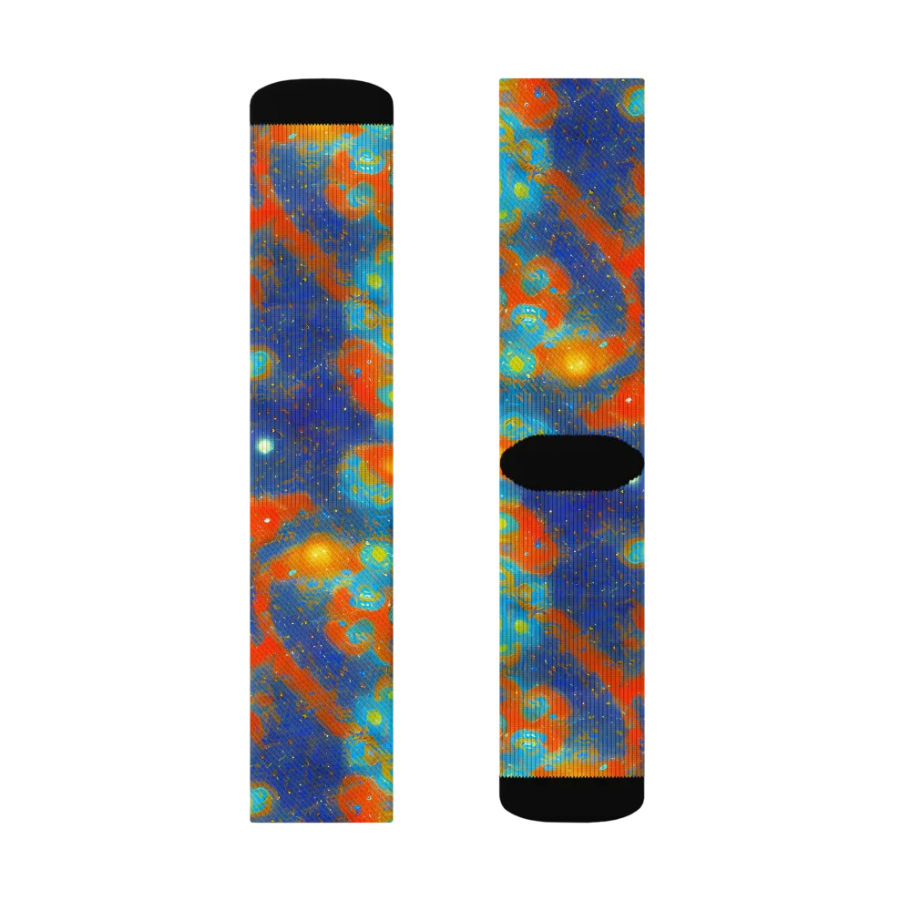 Orbital Bloom on Socks — Right Sock