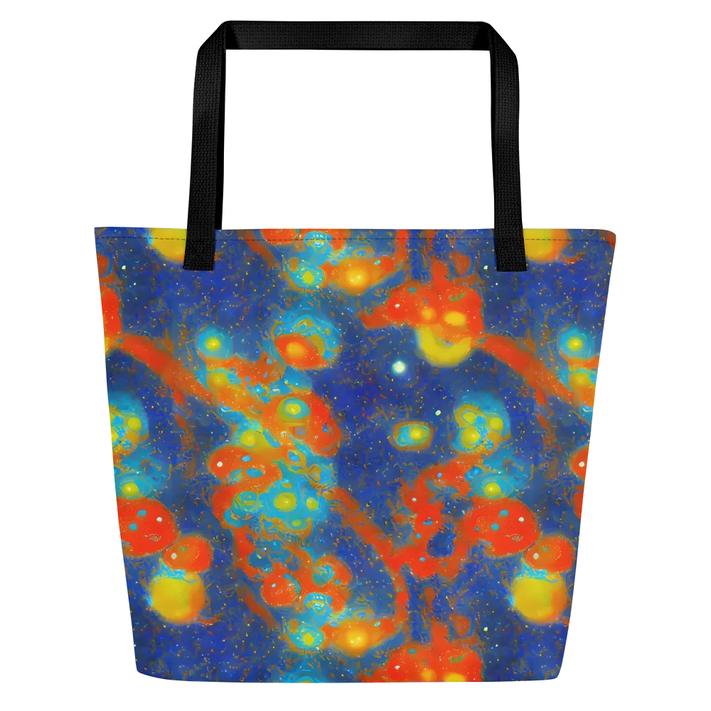 Orbital Bloom on Large Tote Bag W/ Pocket — Front