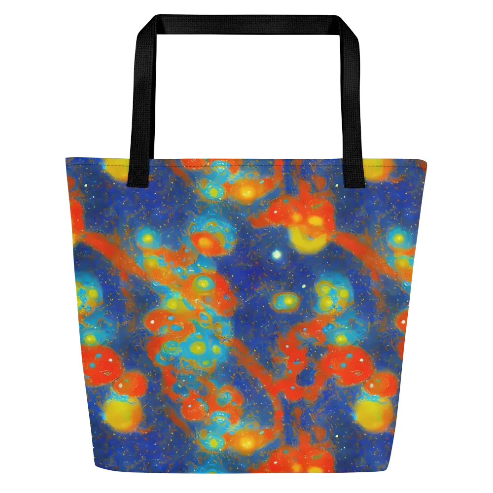 Orbital Bloom on Large Tote Bag W/ Pocket — Front