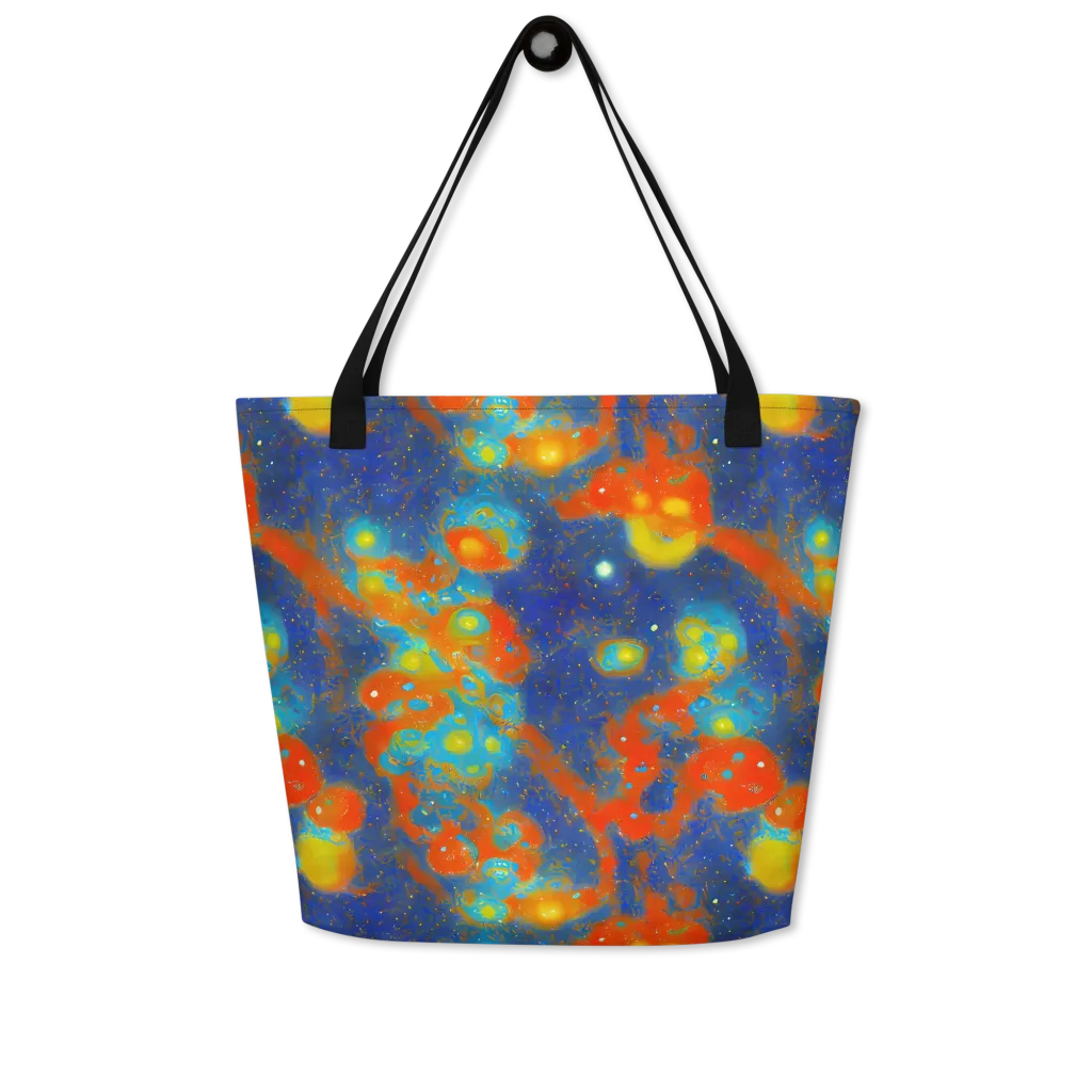 Orbital Bloom on Large Tote Bag W/ Pocket — Front