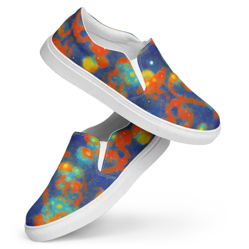 Orbital Bloom on a Women's Slip-On Canvas Shoes