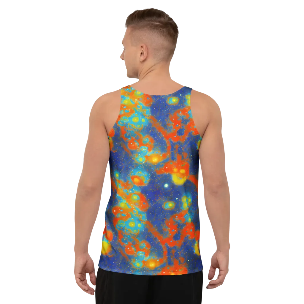 Orbital Bloom on Men's Tank Top — Back