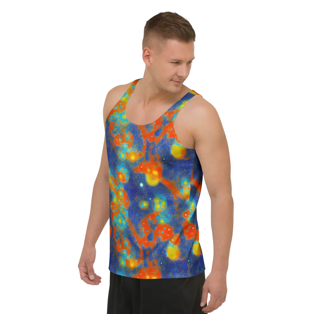 Orbital Bloom on Men's Tank Top — Left Front