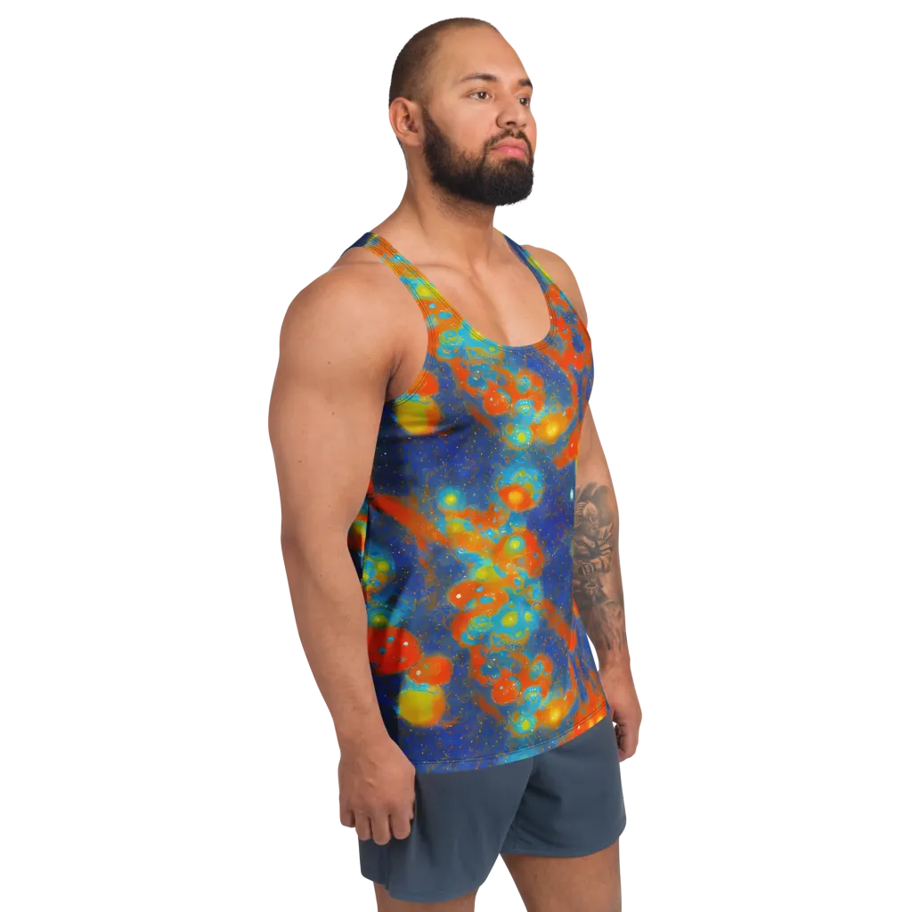 Orbital Bloom on Men's Tank Top — Right Front