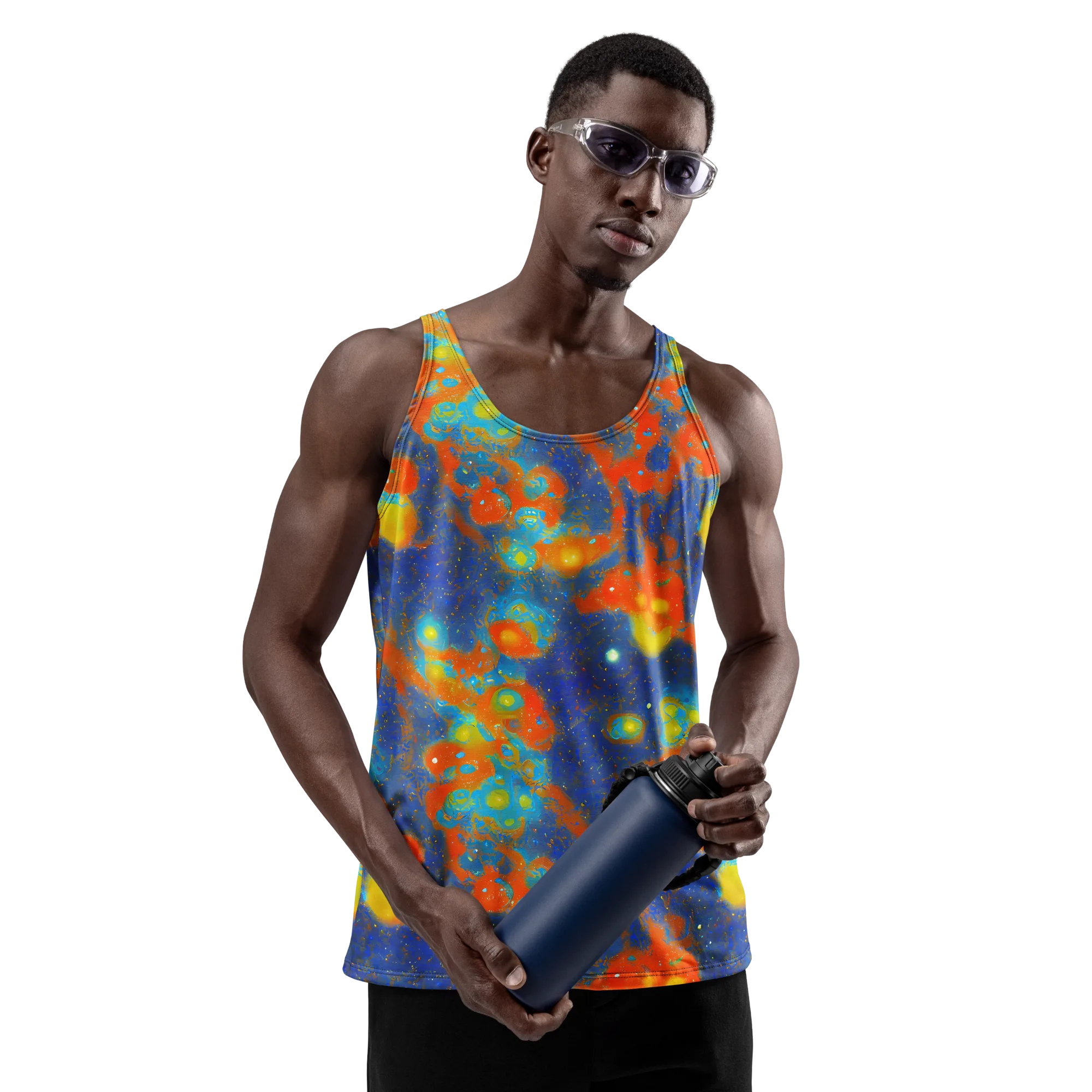 Orbital Bloom on Men's Tank Top — Front