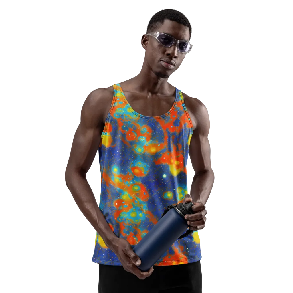 Orbital Bloom on Men's Tank Top — Front