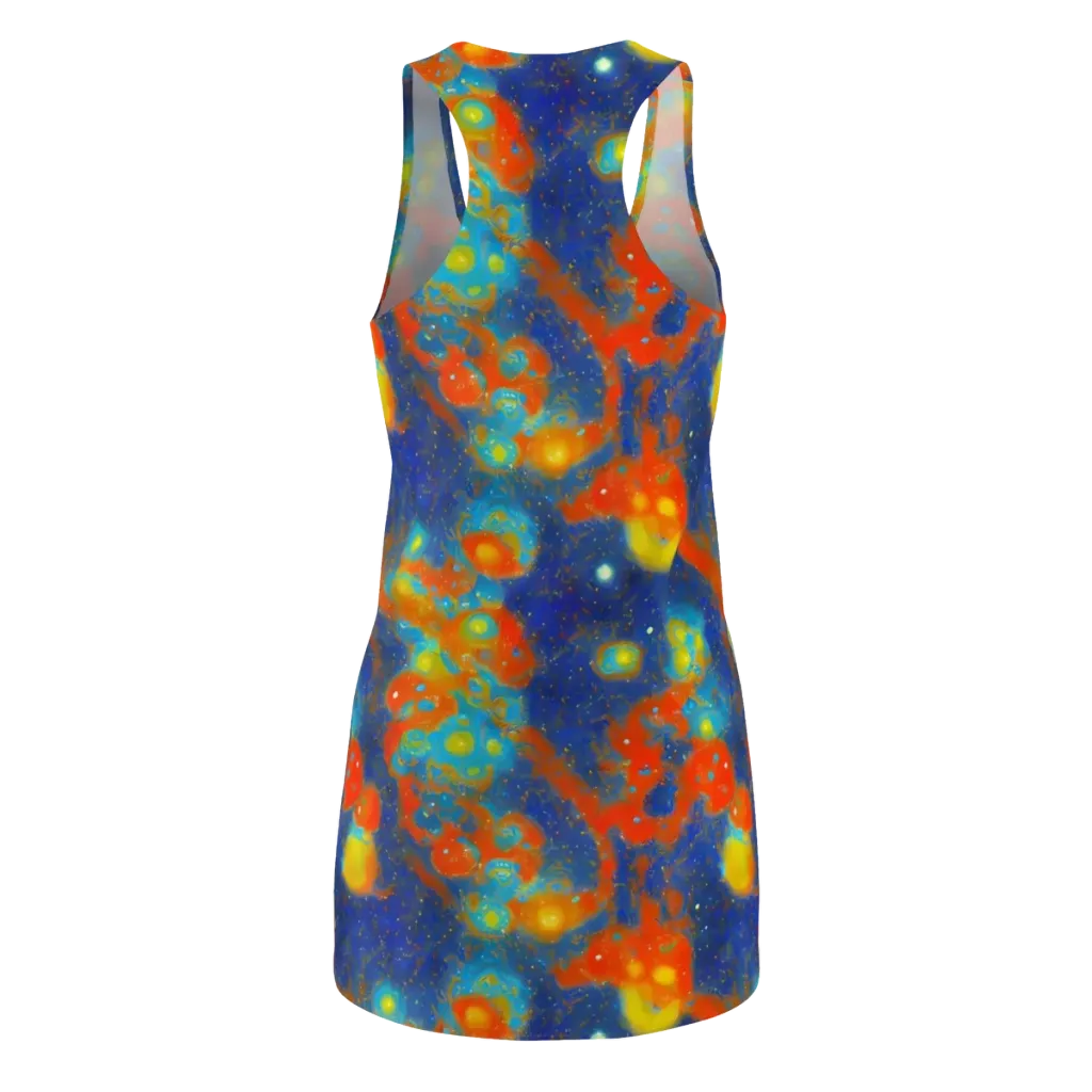 Orbital Bloom on Racerback Dress — Back