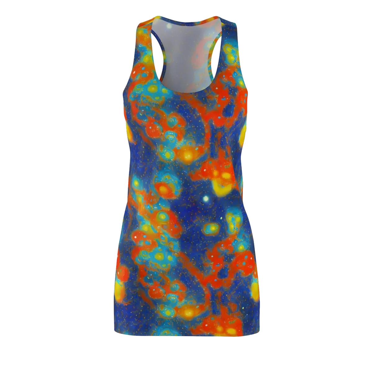 Orbital Bloom on Racerback Dress — Front
