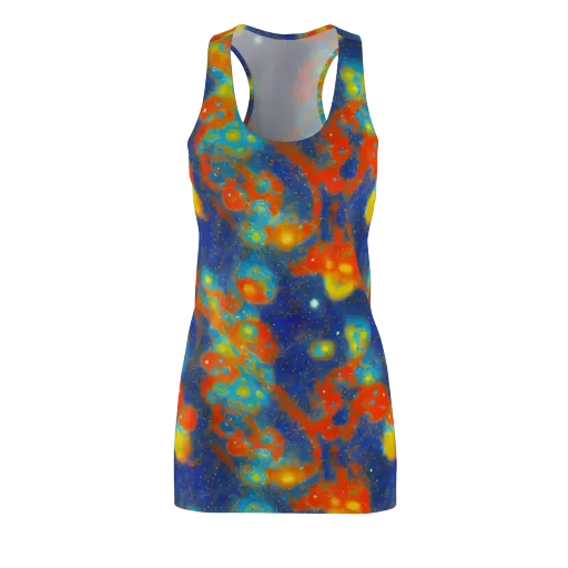 Orbital Bloom on a Racerback Dress