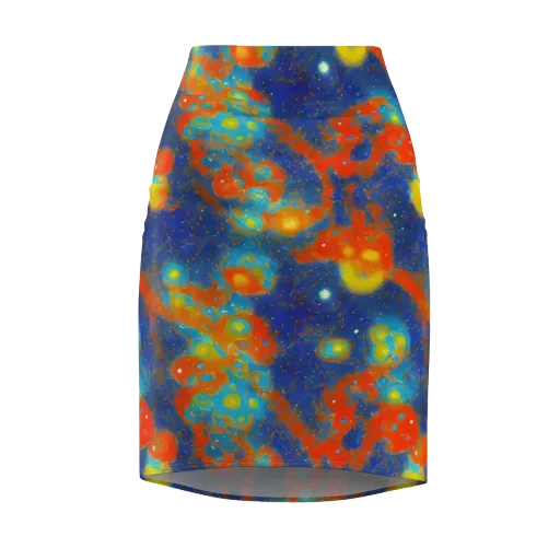 Orbital Bloom on a Pencil Skirt