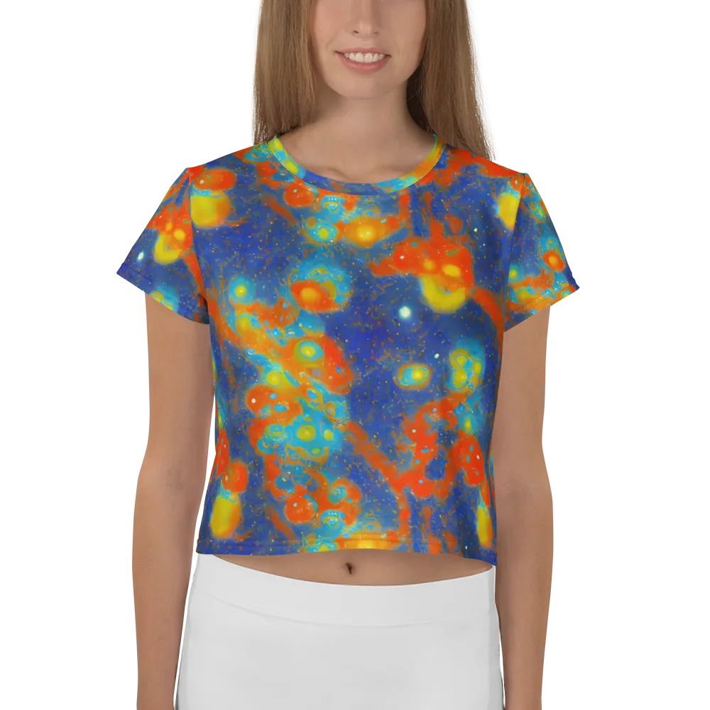 Orbital Bloom on Crop Tee — Front