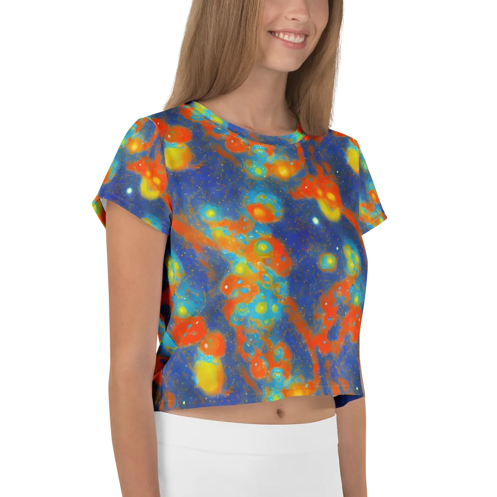 Orbital Bloom on Crop Tee — Right